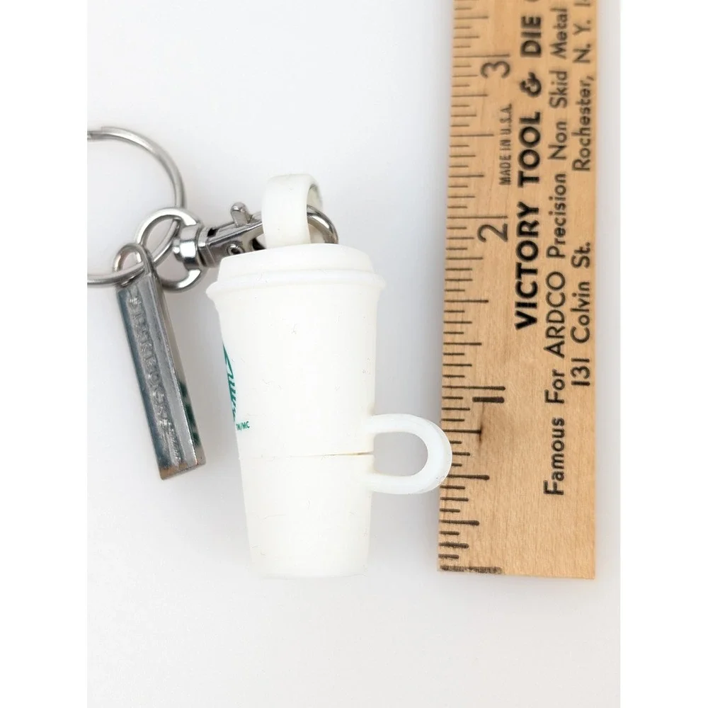 Starbucks Coffee Cup Keychain Miniature Drink Charm Souvenir Green Logo‎